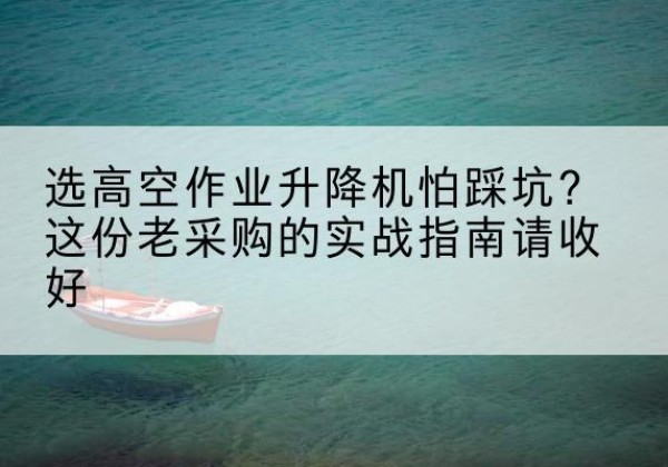 徐水高空作业升降机厂家推荐-选高空作业升降机怕踩坑？这份老采购的实战指南请收好